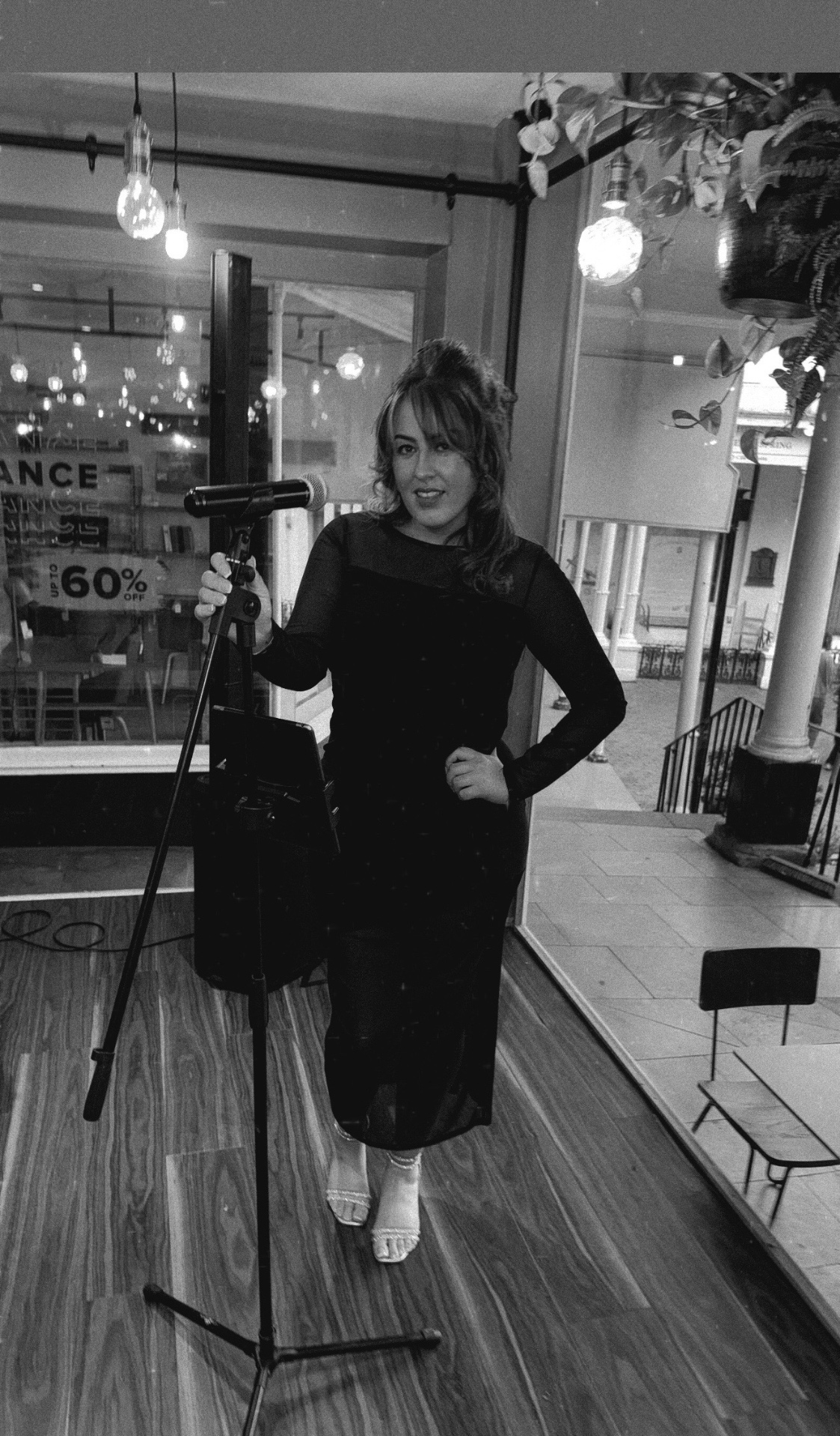 Emma Bennett ready to perform at an intimate venue